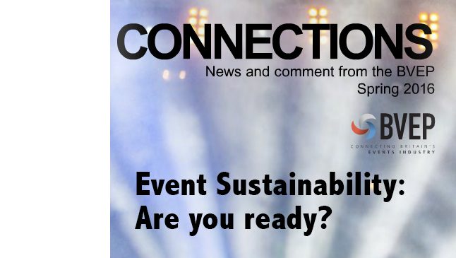 Event Sustainability Are you Ready? Article in Connections BVEP magazine